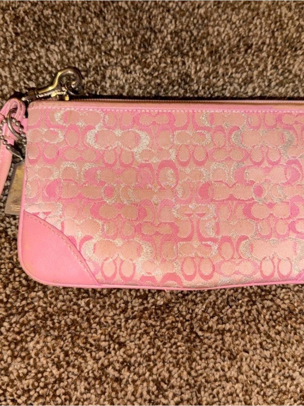 Coach Pink Signature Wristlet